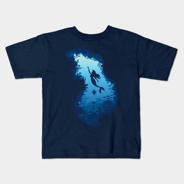 Under the sea Kids T-Shirt by LanfaTees